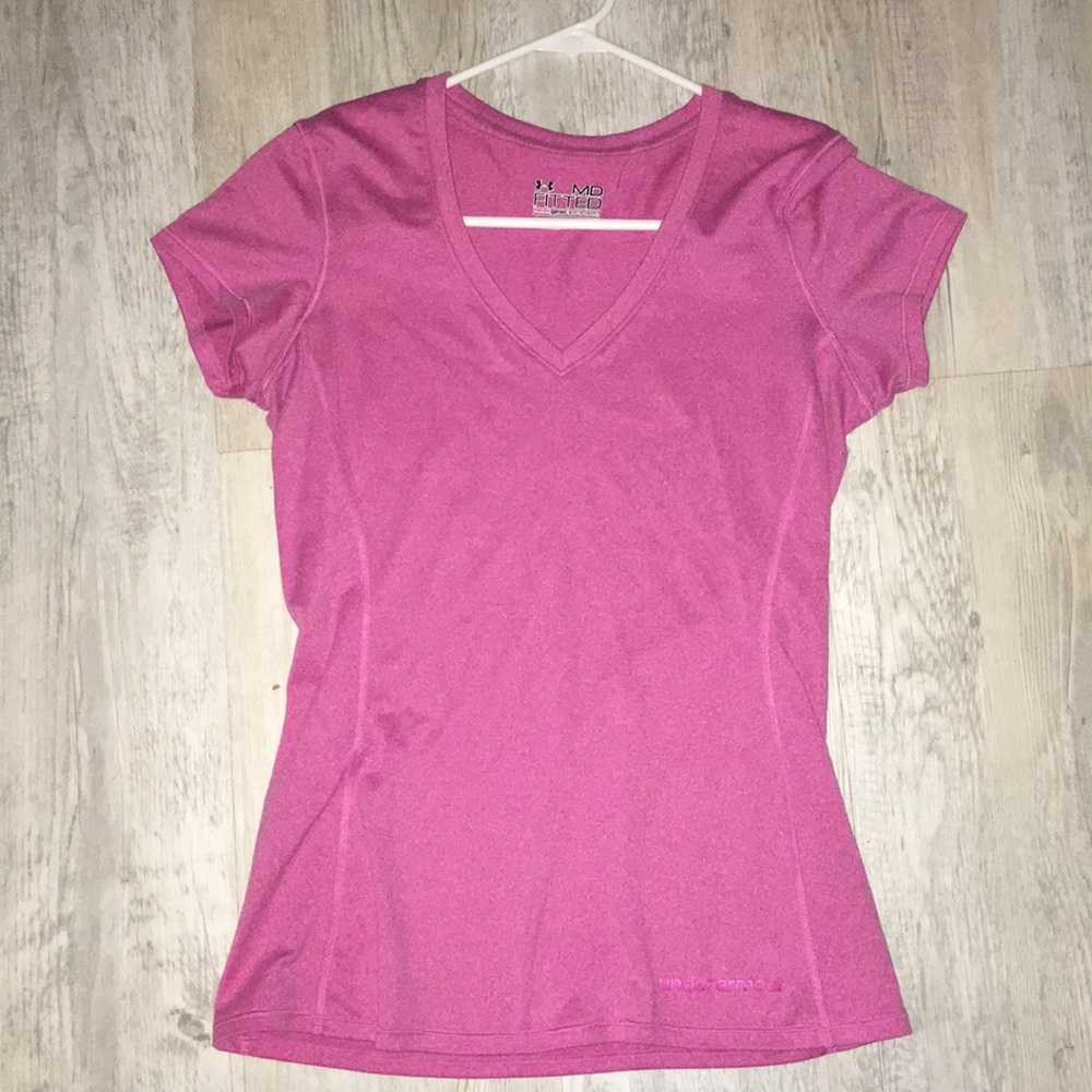 Under Armor Medium Pink Fitted Tee